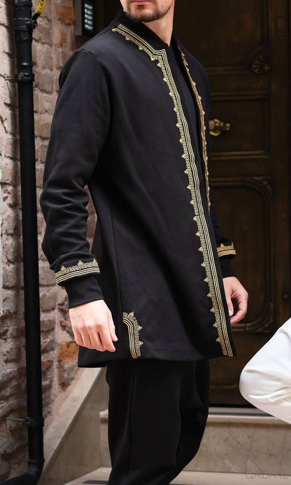 QL Etniz Set Menara in Black and Gold  MOOMENN Men Clothing  Faithful Nutrition
