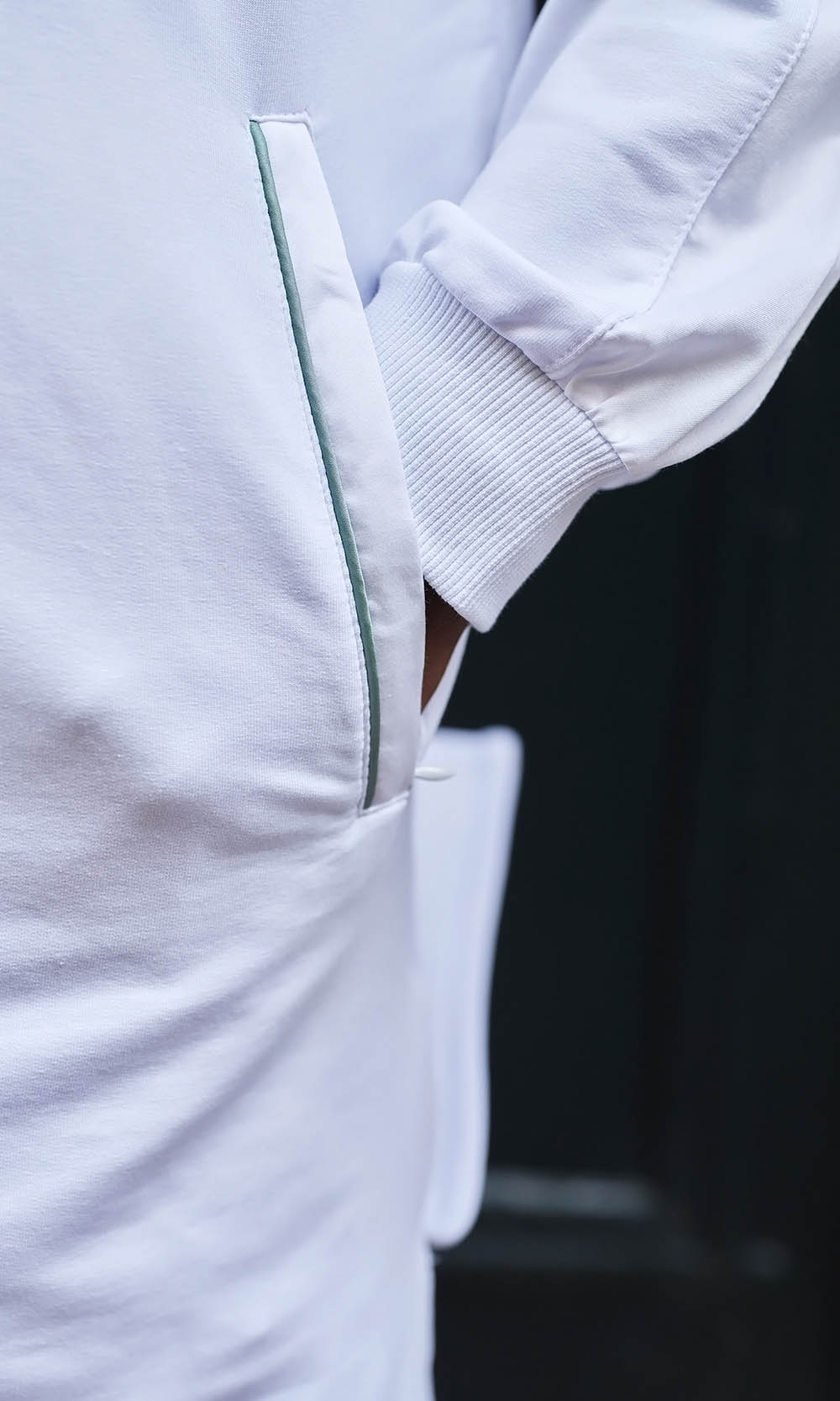 Muslim Men’s Short Jubba Kamisweat Subtil QL in White and Mint  MOOMENN Men Clothing  Faithful Nutrition