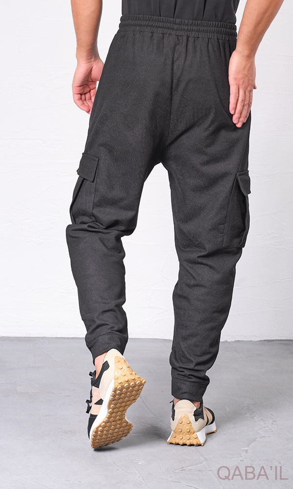 QL Relaxed Cargo Flex in Black  MOOMENN Men Clothing  Faithful Nutrition