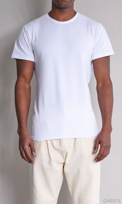 QL BAZ Longline T-Shirt White Pack (Pack of 2)  MOOMENN Men Clothing  Faithful Nutrition