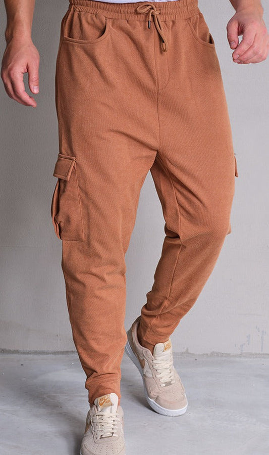 QL Relaxed Cargo Flex in Camel  MOOMENN Men Clothing 8003 SAROUEL CARGO FLEX / Camel / XXL Faithful Nutrition