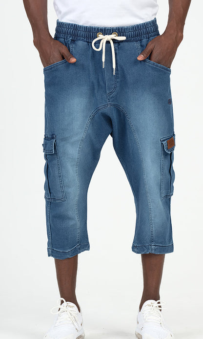 QL Pantacourt Cargo Jeans in Light Blue  MOOMENN Men Clothing  Faithful Nutrition