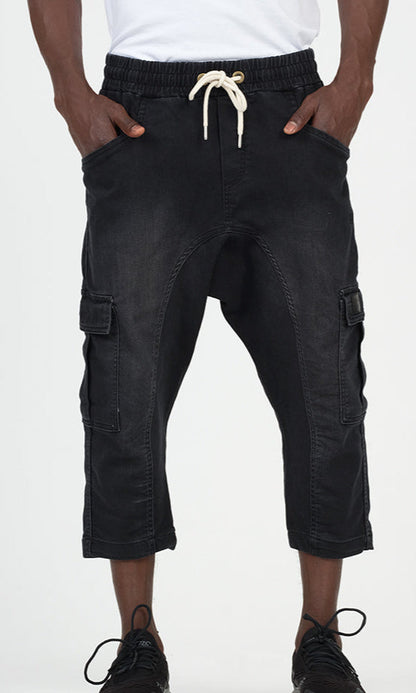 QL Pantacourt Cargo Jeans in Black  MOOMENN Men Clothing  Faithful Nutrition
