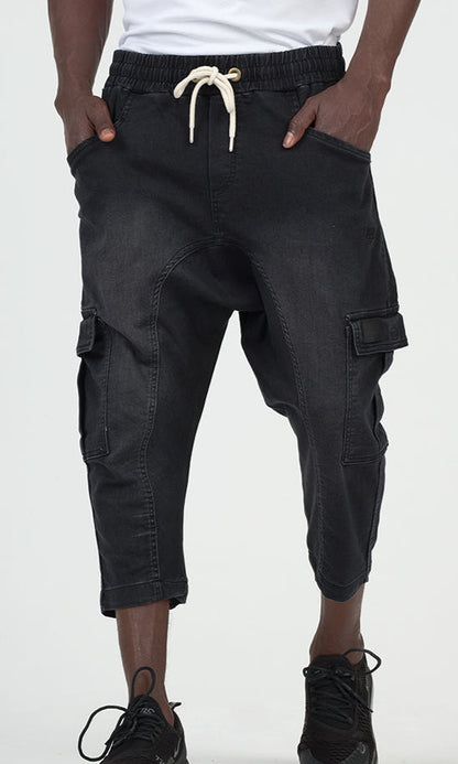 QL Pantacourt Cargo Jeans in Black  MOOMENN Men Clothing  Faithful Nutrition