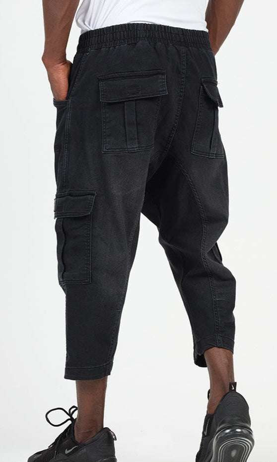 QL Pantacourt Cargo Jeans in Black  MOOMENN Men Clothing  Faithful Nutrition