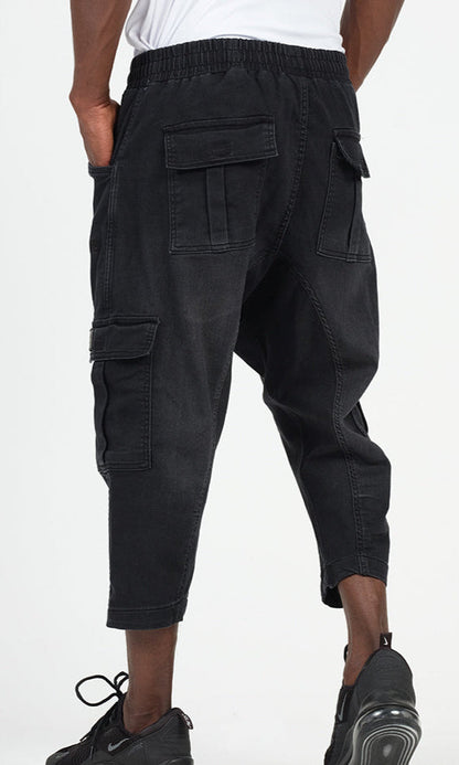 QL Pantacourt Cargo Jeans in Black  MOOMENN Men Clothing  Faithful Nutrition