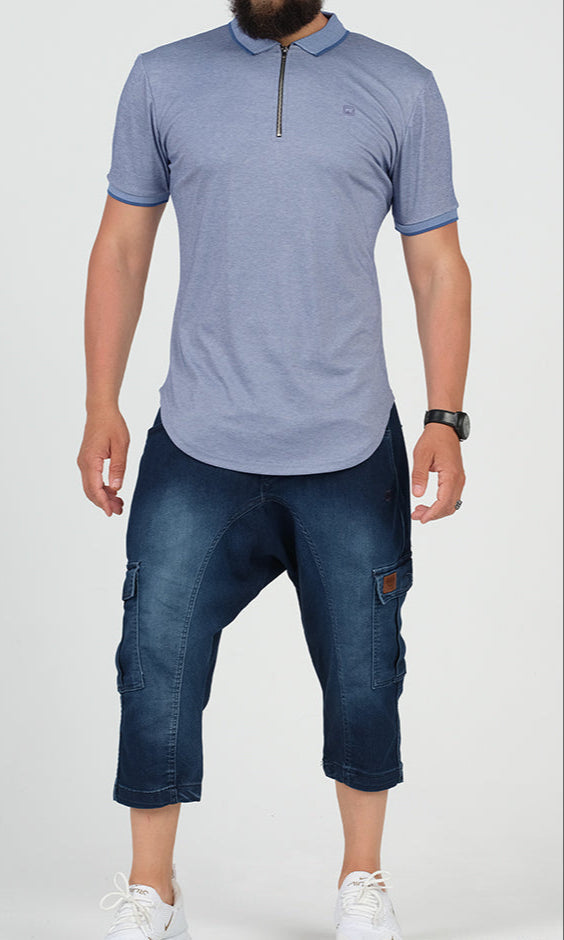 QL Pantacourt Cargo Jeans in Dark Blue  MOOMENN Men Clothing  Faithful Nutrition