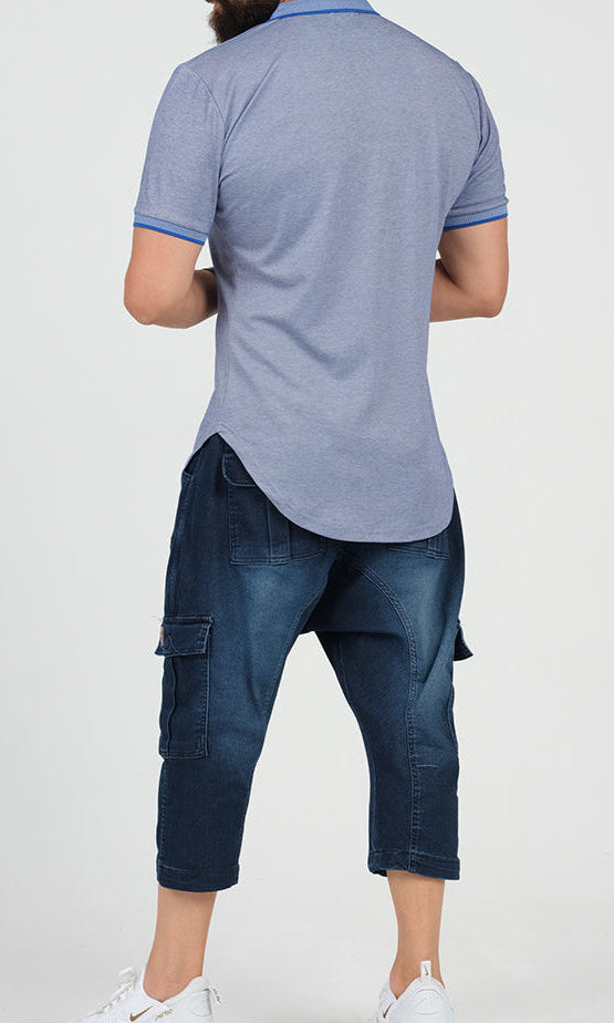 QL Pantacourt Cargo Jeans in Dark Blue  MOOMENN Men Clothing  Faithful Nutrition