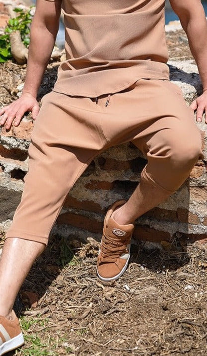 QL Relaxed Shorts Bermuda AZUR S24 in Dark Camel  MOOMENN Men Clothing  Faithful Nutrition