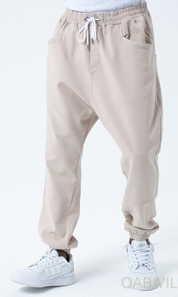 QL Relaxed Cotton STRETCH Cuffed Trousers in Beige  MOOMENN Men Clothing  Faithful Nutrition