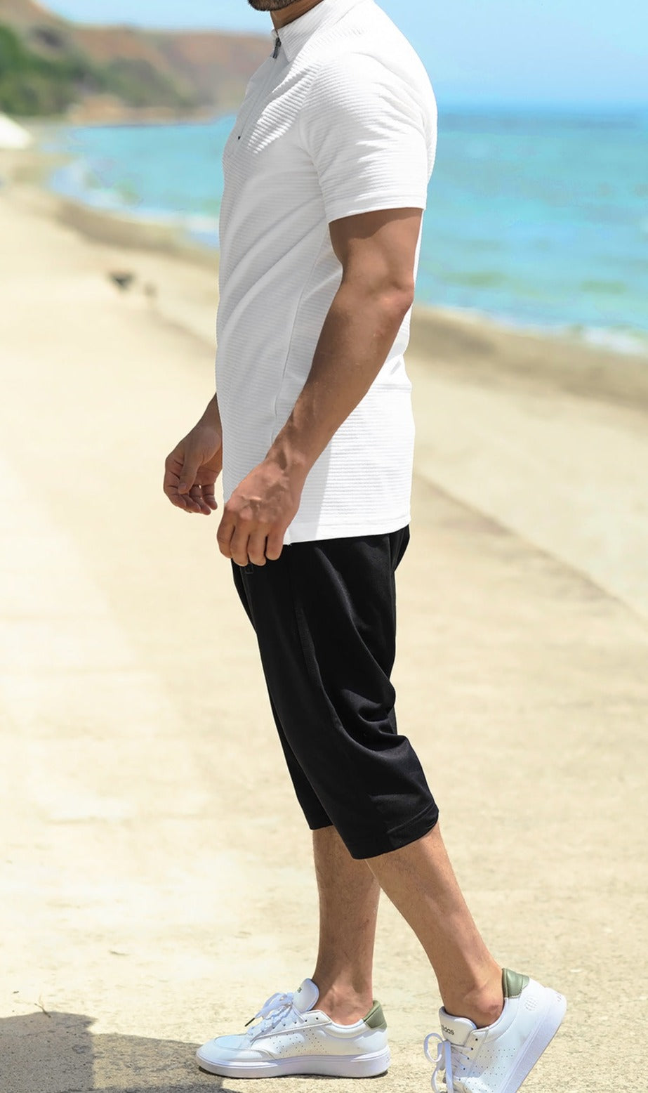 QL Relaxed Lightweight Cropped Joggers in Black  MOOMENN Men Clothing  Faithful Nutrition