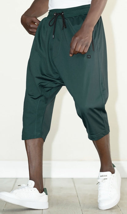 QL Relaxed Lightweight Cropped Joggers in Green  MOOMENN Men Clothing 3211 PANTACOURT LEGER CSD / Emerald Green / XXL Faithful Nutrition