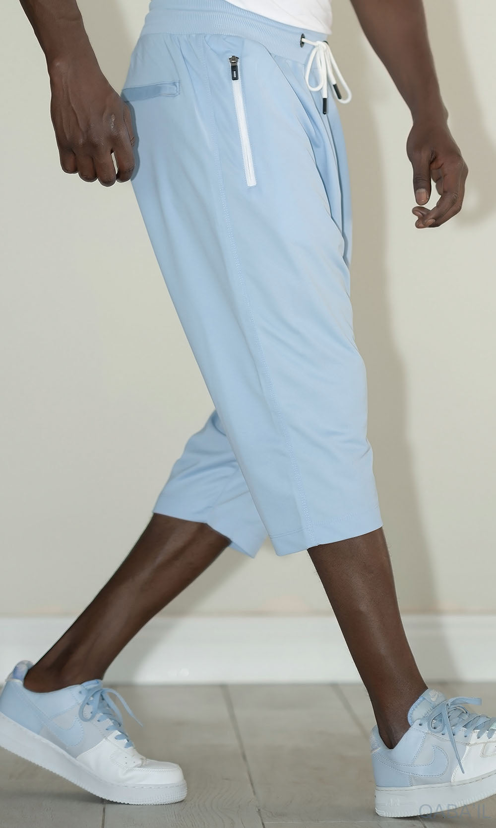 QL Relaxed Lightweight Cropped Joggers in Sky Blue  MOOMENN Men Clothing  Faithful Nutrition