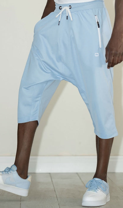 QL Relaxed Lightweight Cropped Joggers in Sky Blue  MOOMENN Men Clothing  Faithful Nutrition
