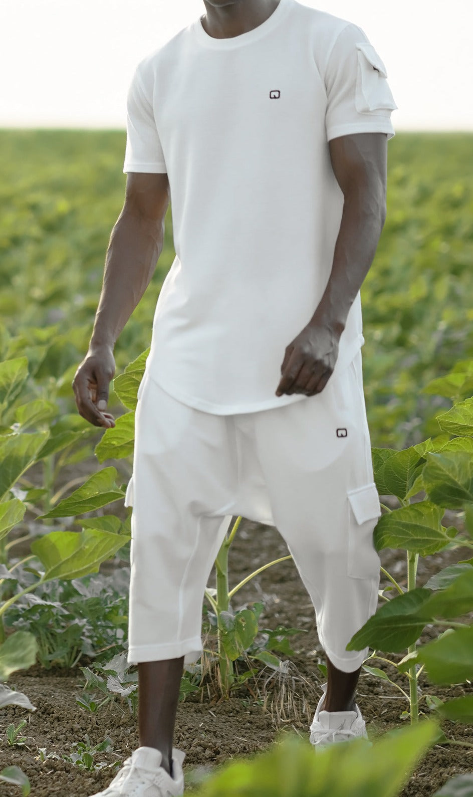 QL IGO Relaxed Cargo Shorts and T-Shirt Set in Cream  MOOMENN Men Clothing  Faithful Nutrition