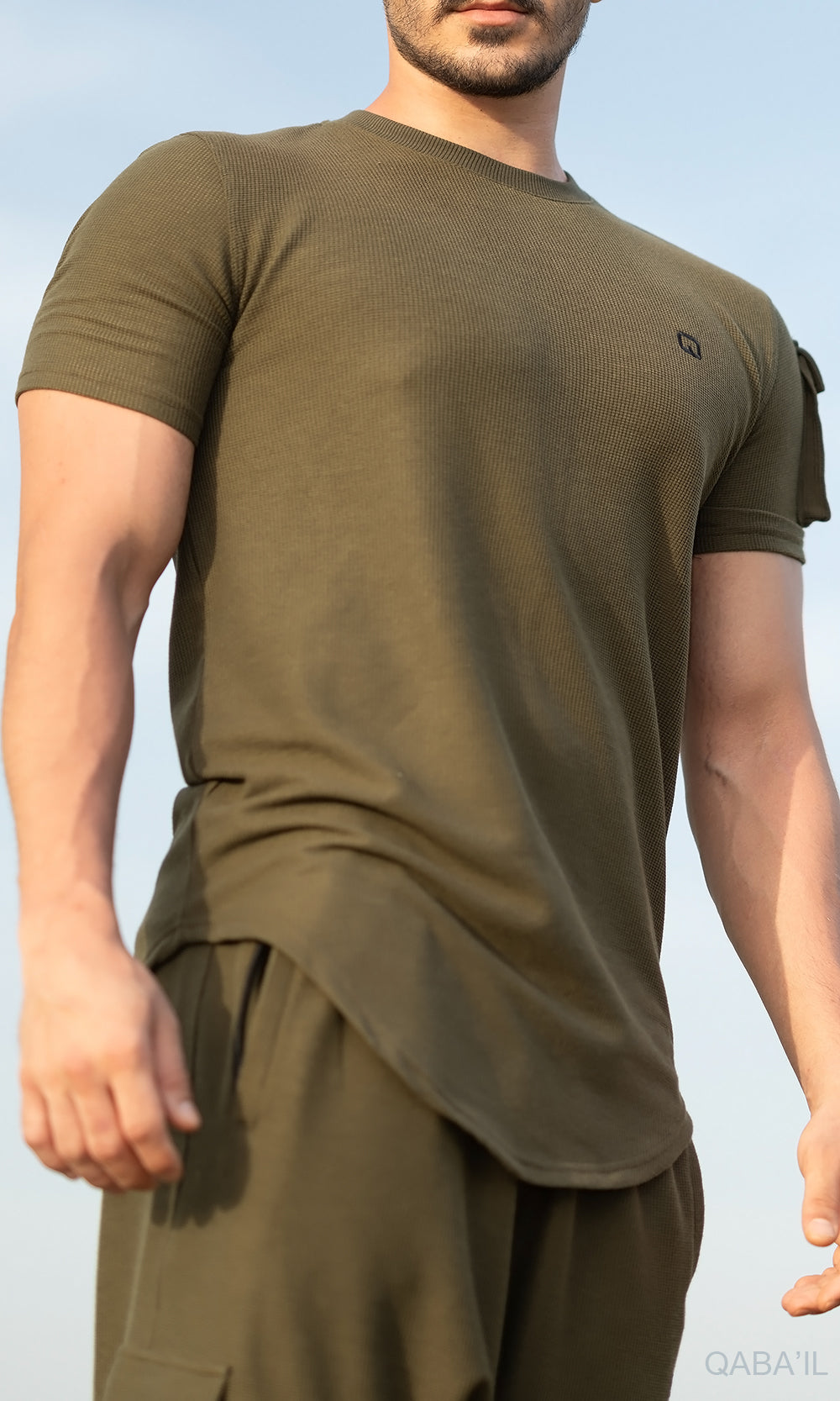 QL IGO Relaxed Cargo Shorts and T-Shirt Set in Dark Khaki  MOOMENN Men Clothing  Faithful Nutrition