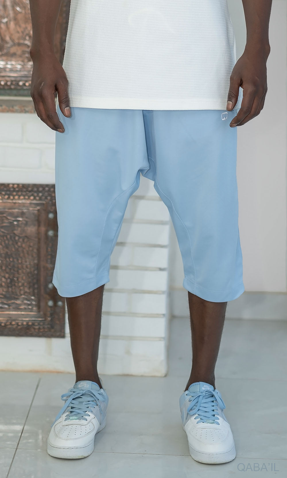 QL Relaxed Lightweight Cropped Joggers in Sky Blue  MOOMENN Men Clothing  Faithful Nutrition
