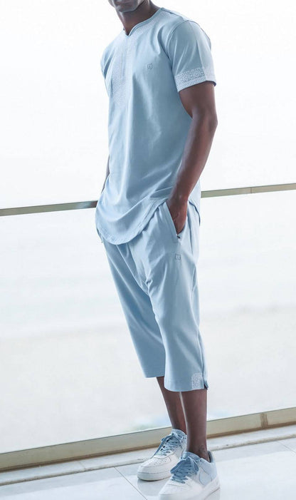 QL Etniz Set AWQAS in Sky Blue  MOOMENN Men Clothing  Faithful Nutrition