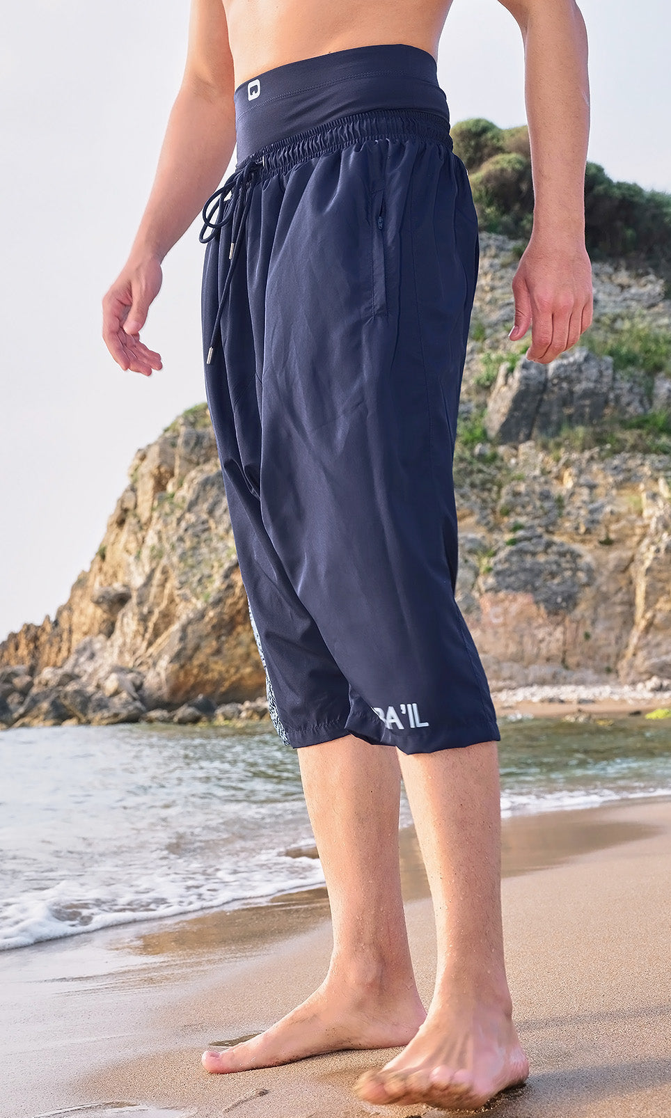 QL Halal Swim Shorts ETNIZ S25 in Navy blue  MOOMENN Men Clothing  Faithful Nutrition