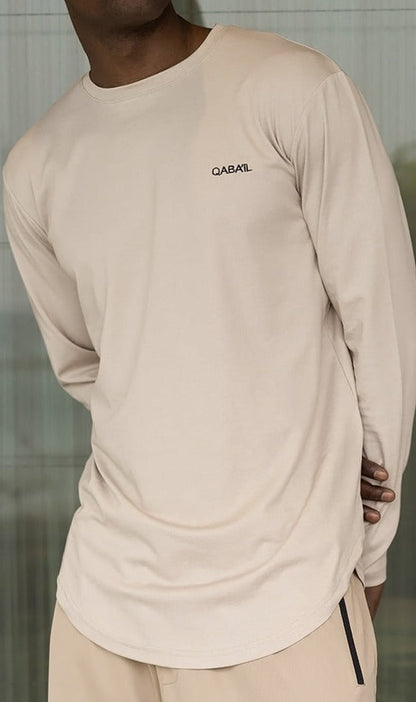 QL Lightweight Long Sleeves T-shirt 60T in Beige  MOOMENN Men Clothing 60T TSHIRT LEGER MANCHE LONGUE / Beige / XXL Faithful Nutrition