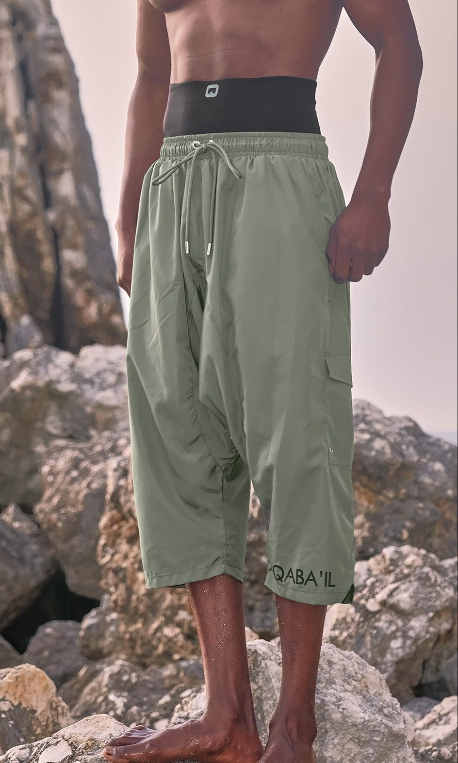 QL Halal Cargo Swim Shorts SB UNI in Khaki  MOOMENN Men Clothing  Faithful Nutrition