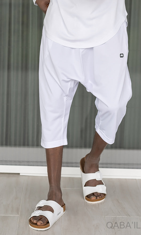 QL Relaxed Lightweight Cropped Joggers in White  MOOMENN Men Clothing  Faithful Nutrition