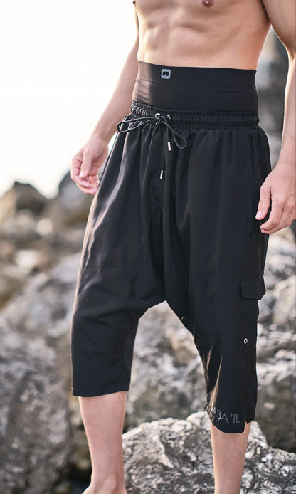 QL Halal Cargo Swim Shorts SB UNI in Black  MOOMENN Men Clothing  Faithful Nutrition