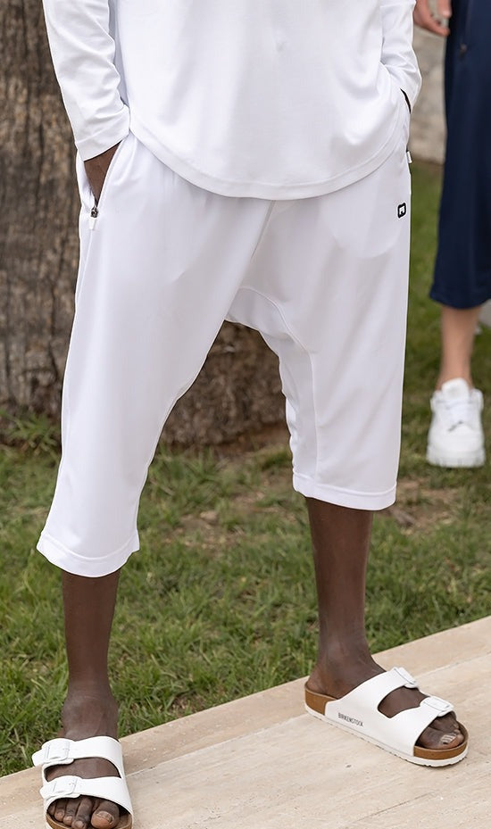 QL Relaxed Lightweight Cropped Joggers in White  MOOMENN Men Clothing  Faithful Nutrition
