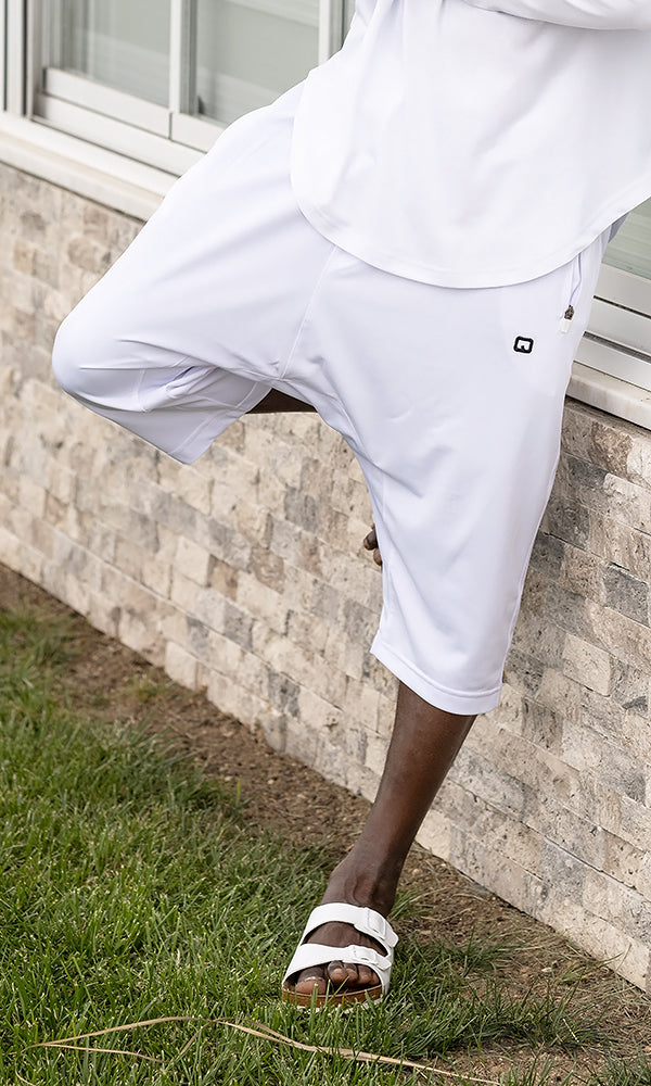 QL Relaxed Lightweight Cropped Joggers in White  MOOMENN Men Clothing  Faithful Nutrition