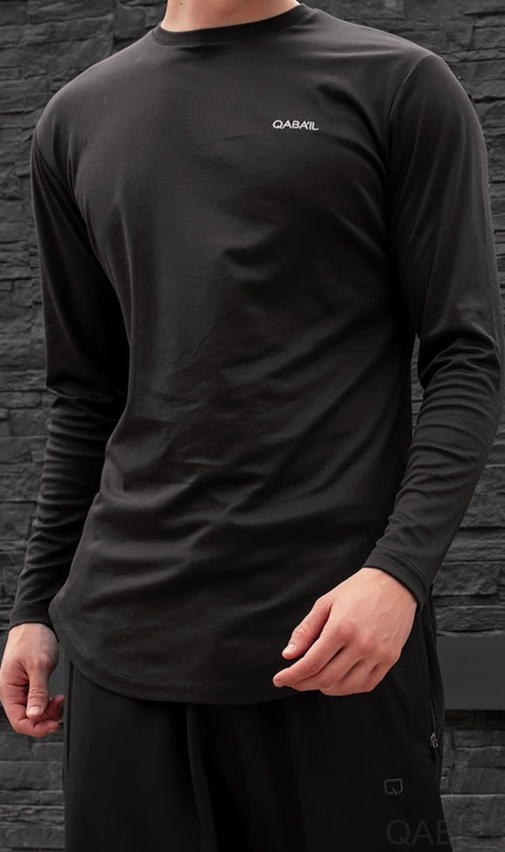 QL Lightweight Long Sleeves T-shirt 60T in Black  MOOMENN Men Clothing  Faithful Nutrition