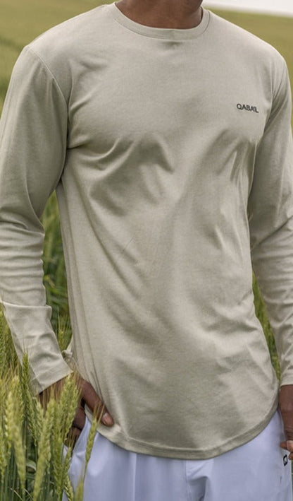 QL Lightweight Long Sleeves T-shirt 60T in Light Green  MOOMENN Men Clothing 60T TSHIRT LEGER MANCHE LONGUE / Light Green / XXL Faithful Nutrition