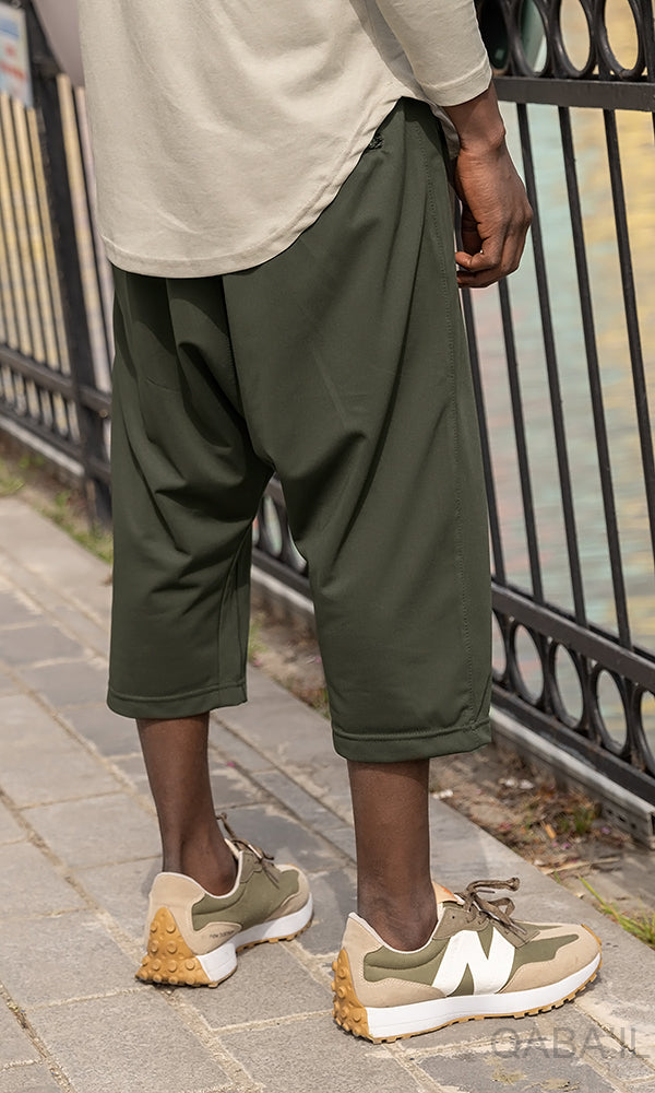 QL Relaxed Lightweight Cropped Joggers in Khaki  MOOMENN Men Clothing  Faithful Nutrition