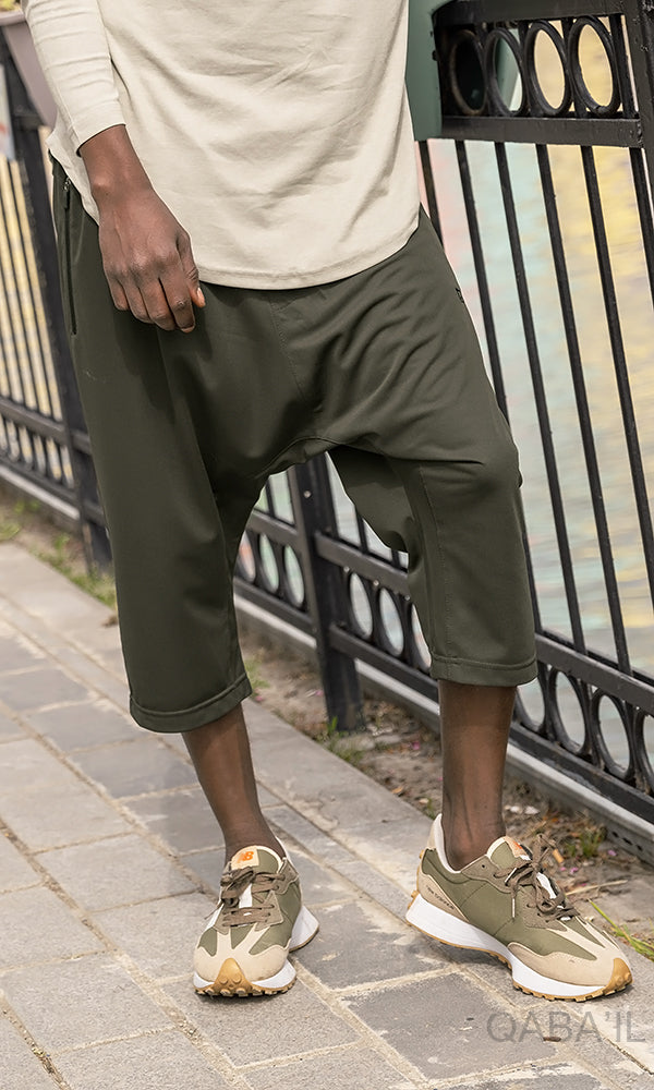 QL Relaxed Lightweight Cropped Joggers in Khaki  MOOMENN Men Clothing  Faithful Nutrition