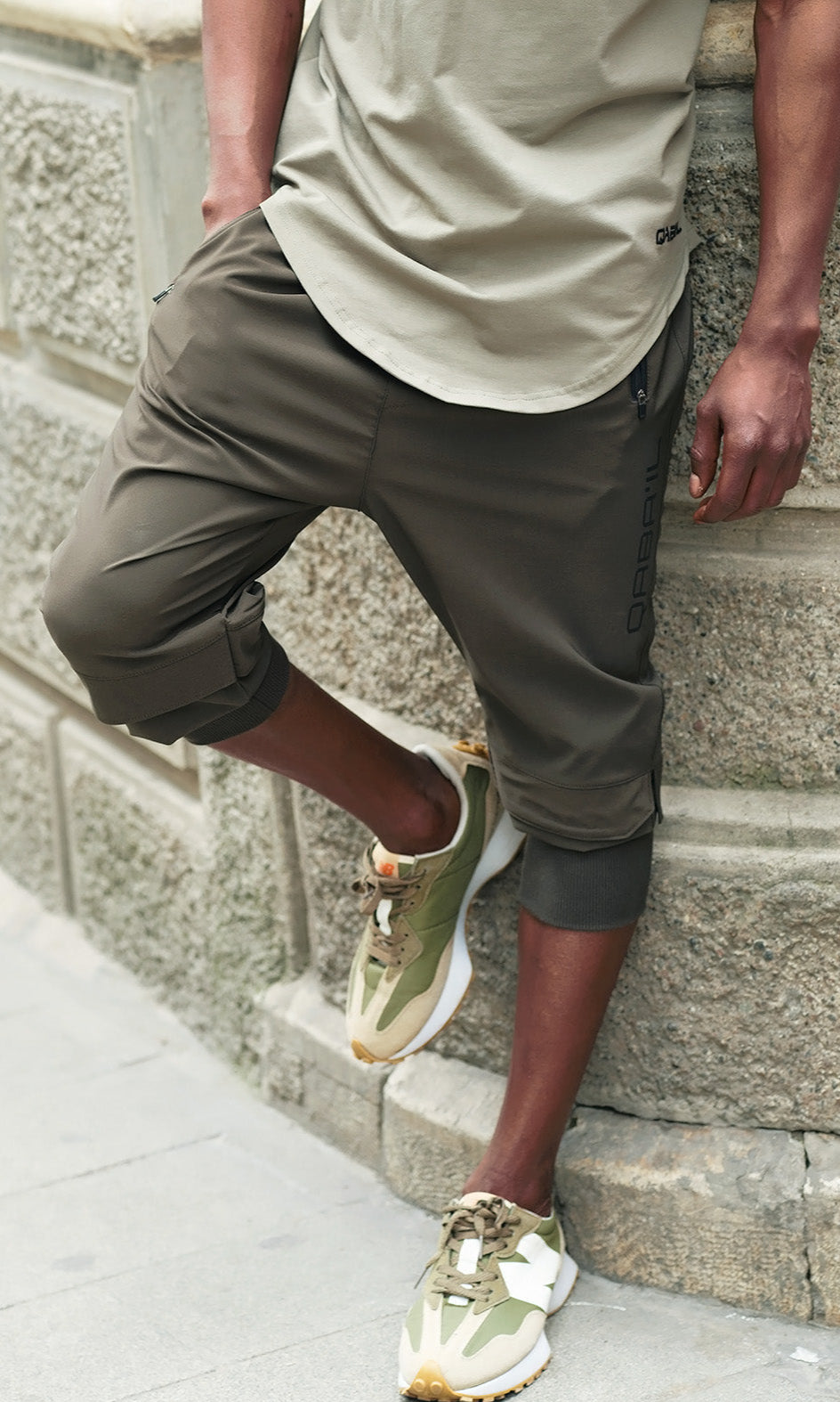 QL Pantalon Cross Over in Dark Khaki  MOOMENN Men Clothing  Faithful Nutrition