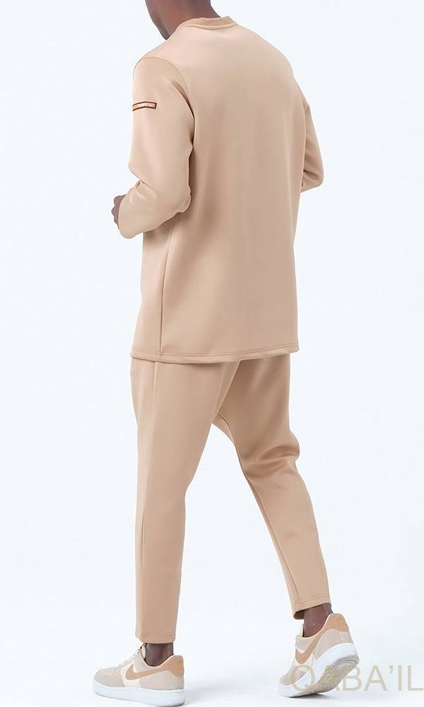 QL Futurx Relaxed Sweat and Ankle Jogger Set in Beige  MOOMENN Men Clothing  Faithful Nutrition
