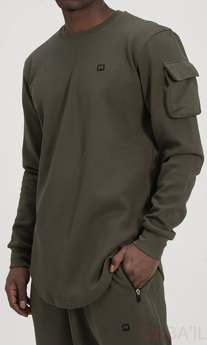 QL Sniper Set Cargo Joggers and Longline Top in Khaki  MOOMENN Men Clothing  Faithful Nutrition