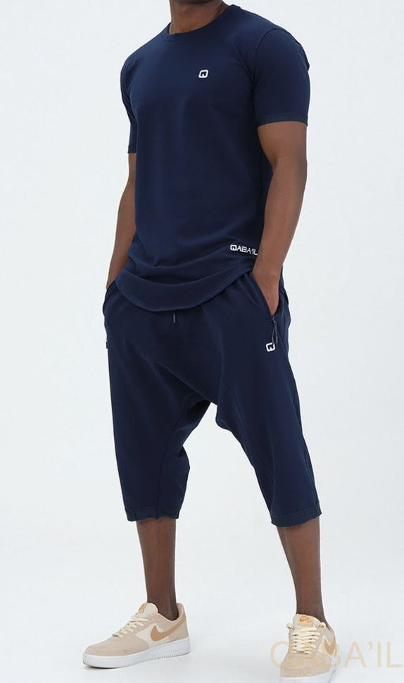 QL Relaxed Fit Nautik Set in Navy Blue  MOOMENN Men Clothing 3021 S25 ENSEMBLE NAUTIK / Navy Blue / XXL Faithful Nutrition