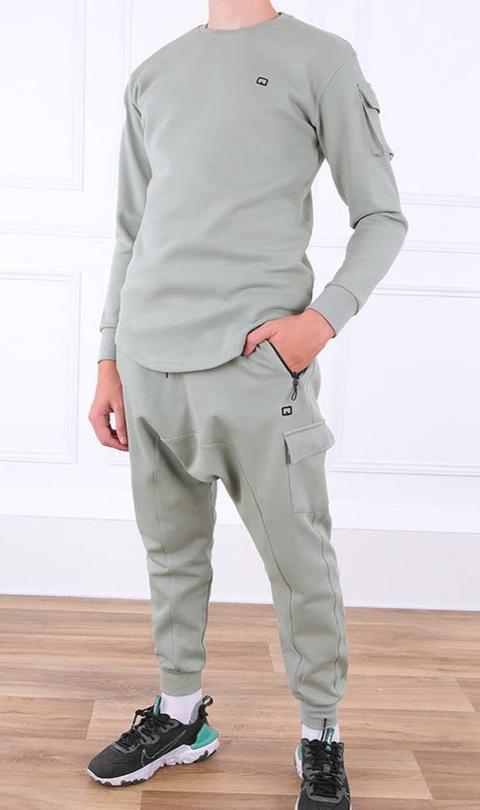 QL Sniper Teen Set in Almond Green  MOOMENN Kids Clothing 3302 ENSEMBLE SNIPER TEEN / Almond Green / XS Faithful Nutrition