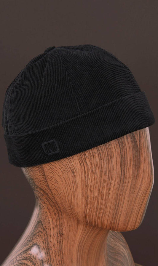 QL Velvet Docker Hat in Black  MOOMENN Men Clothing 5033 DOCKER VELOURS / Black Faithful Nutrition