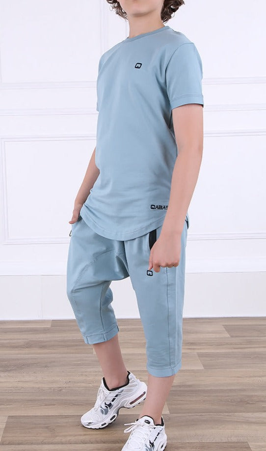 QL Nautik Set for Kids in Sky Blue  MOOMENN Kids Clothing 3212 ENSEMBLE NAUTIK KID / Sky Blue / 8 YEARS Faithful Nutrition