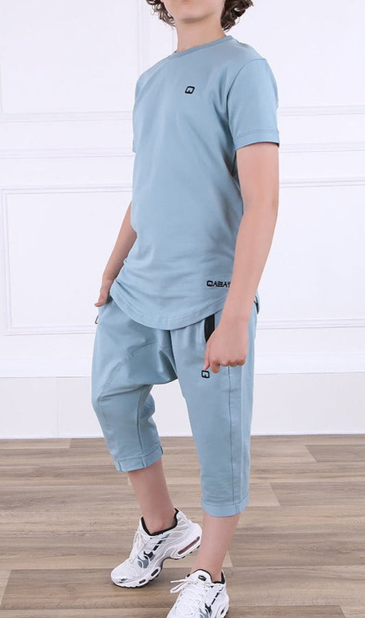 QL Nautik Set for Kids in Sky Blue  MOOMENN Kids Clothing 3212 ENSEMBLE NAUTIK KID / Sky Blue / 8 YEARS Faithful Nutrition
