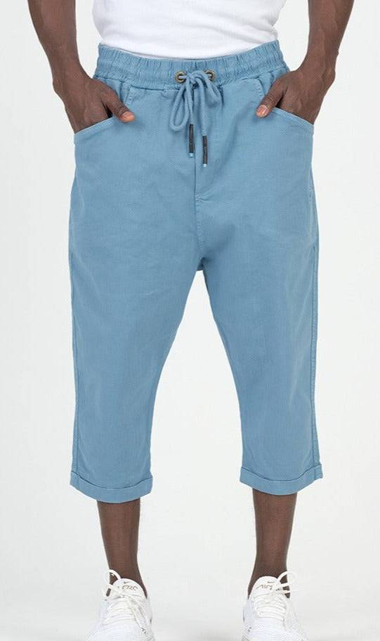 QL Cropped Trousers Stretch in Sky Blue  MOOMENN Men Clothing  Faithful Nutrition
