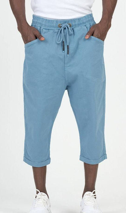 QL Cropped Trousers Stretch in Sky Blue  MOOMENN Men Clothing  Faithful Nutrition