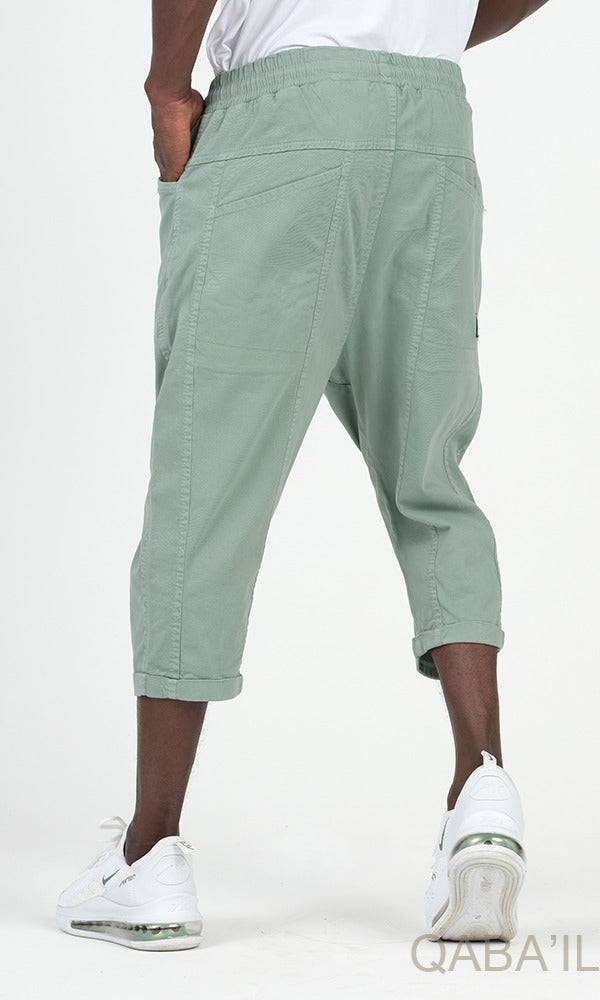 QL Cropped Trousers Stretch in Almond Green  MOOMENN Men Clothing  Faithful Nutrition