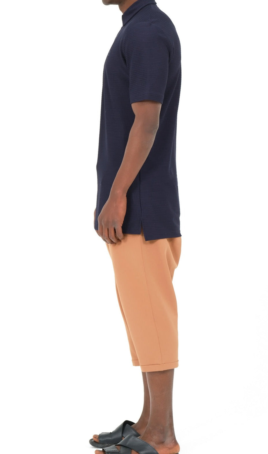 QL Relaxed Polo Zip Up S24 in Navy Blue  MOOMENN Men Clothing  Faithful Nutrition
