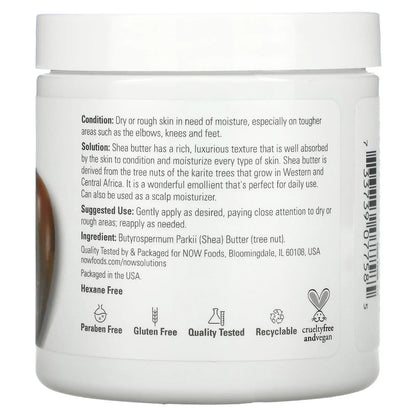 NOW Foods Shea Butter 100% Natural 207 ml - Body Cream - Faithful Nutrition