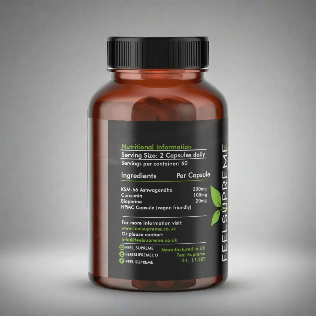 Feel Supreme KSM66 Ashwagandha with Curcumin - Capsules - Faithful Nutrition