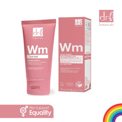 Watermelon Superfood 2 - in - 1 Cleanser & Makeup Remover with Glycolic Acid, Salicylic Acid and Lactic Acid 100ml - Cleanser - Faithful Nutrition
