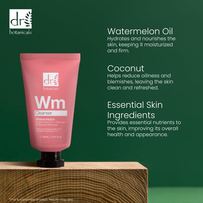 Watermelon Superfood 2 - In - 1 Cleanser & Makeup Remover 30ml - Cleanser - Faithful Nutrition