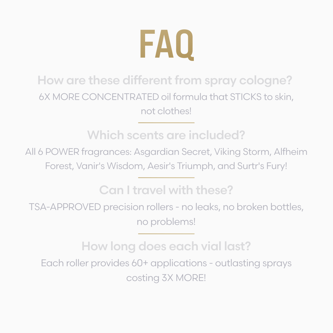 Cologne Oil Sample Kit - Cosmetic - Faithful Nutrition